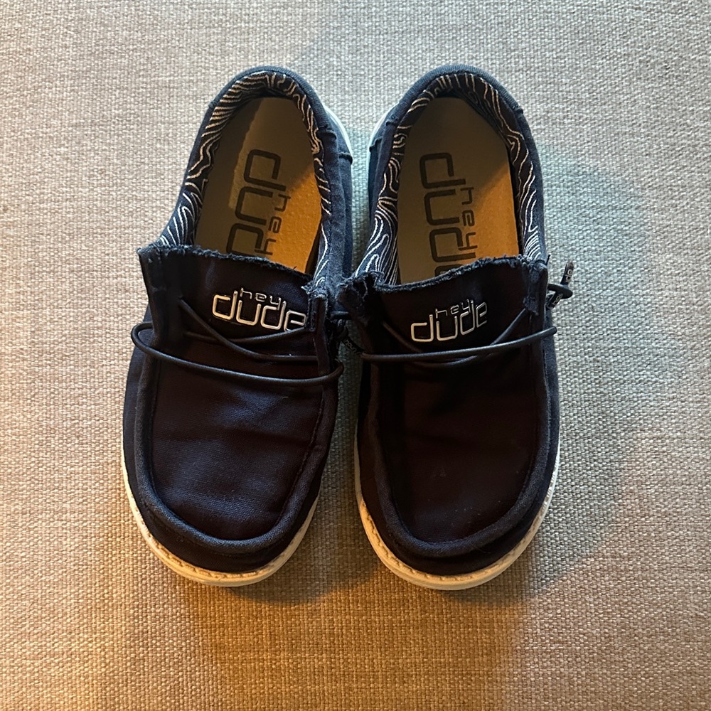 Hey Dude Kids blue shoes